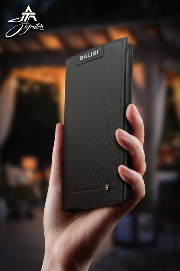 Balisi Signature Mobile & Card Leather Wallet – Black