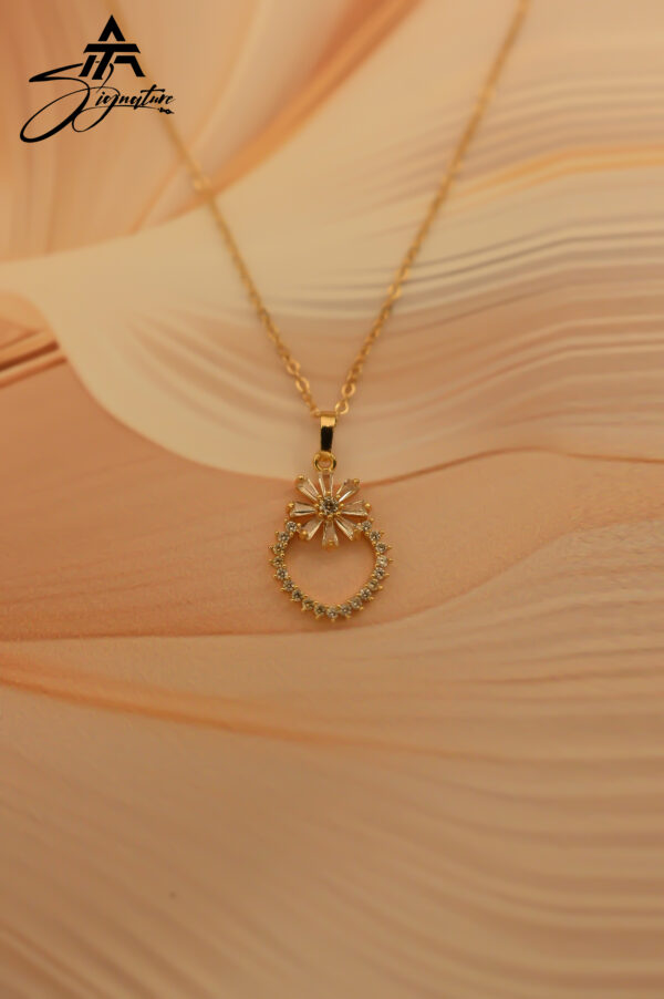 Petal Spark Crystal Pendant Set - Image 3