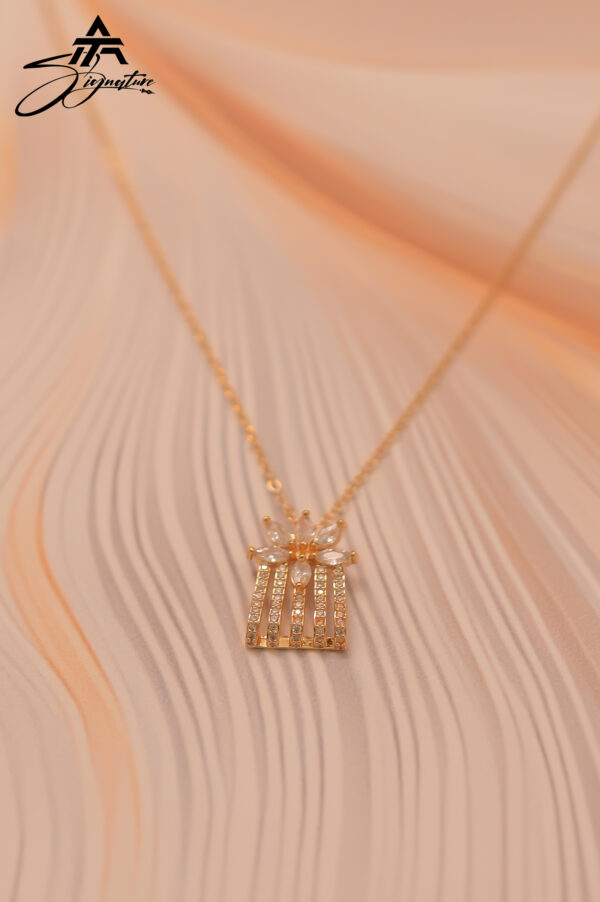 Luminous Sunflower Crystal Pendant Set - Image 2