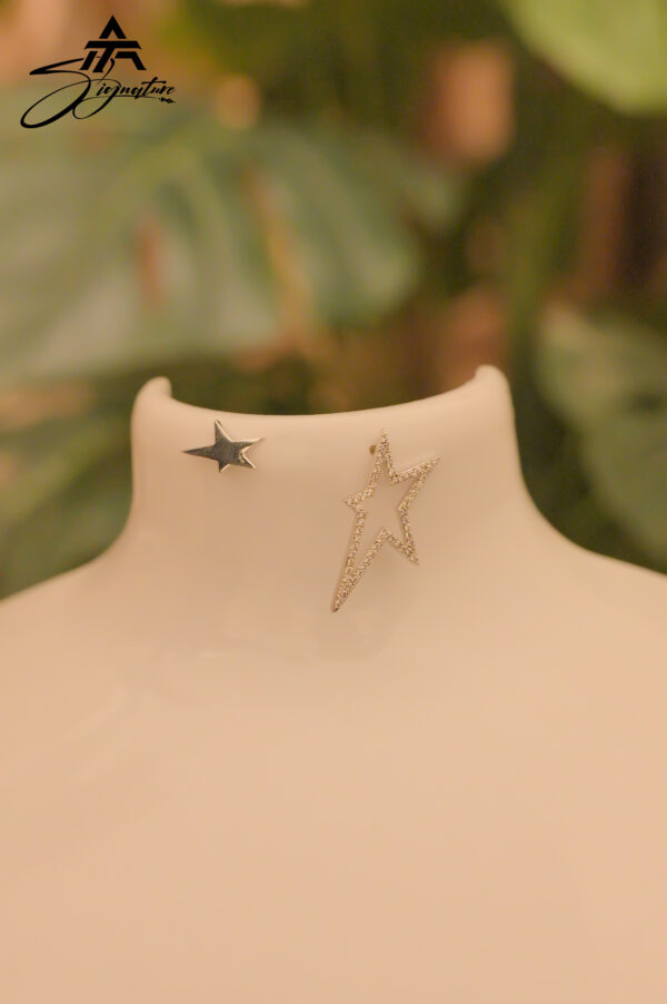 Geometric Star Sparkle Zircon Earrings