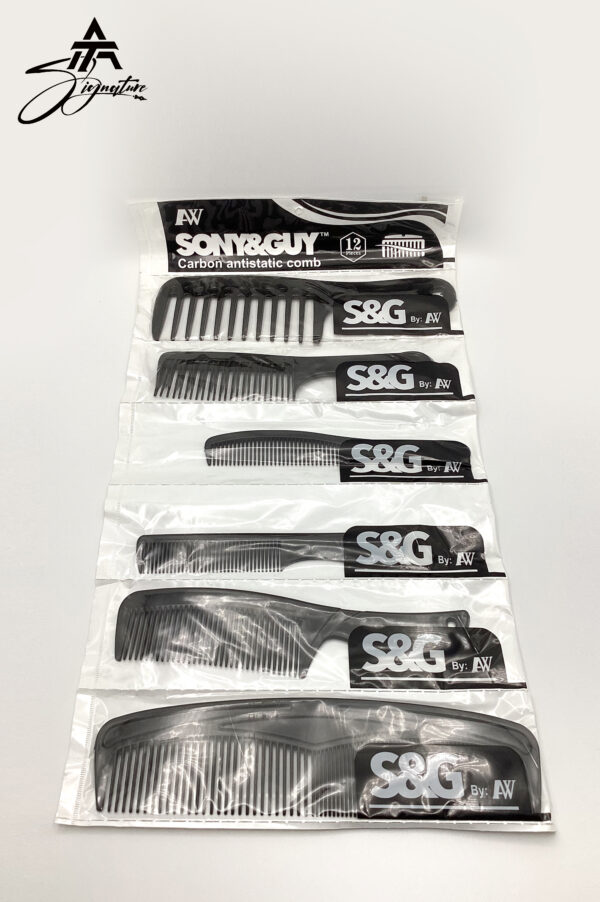 6-Piece Hair Comb Set in Black