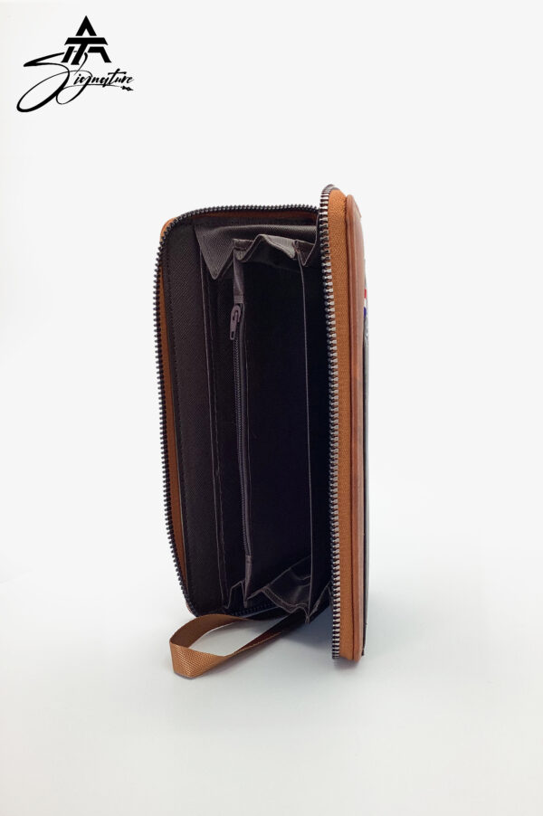 BIBOSI Signature Long Leather Zipper Wallet – Unisex - Image 3