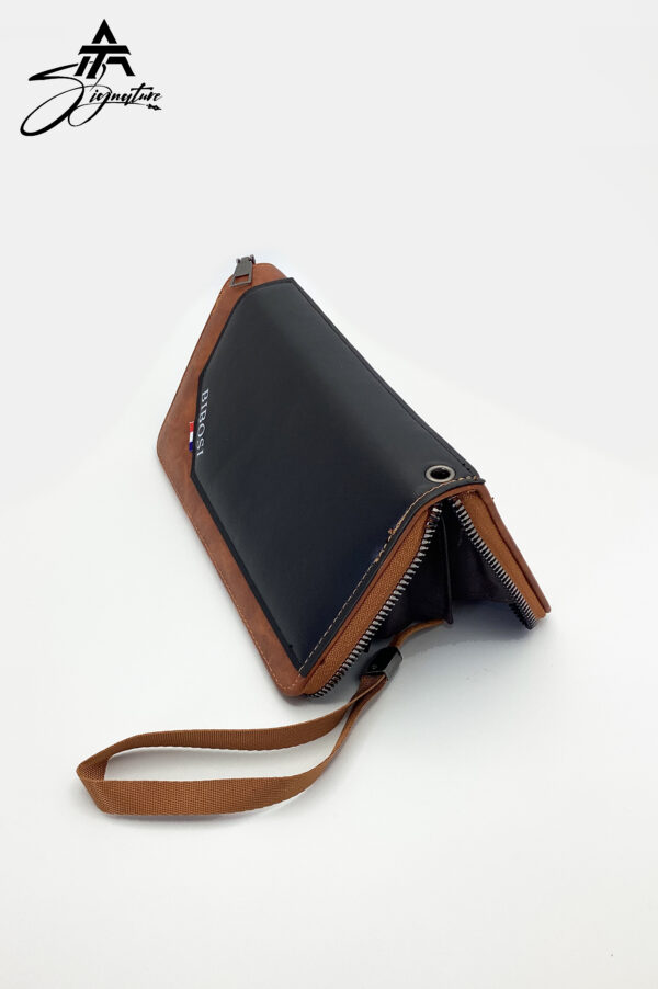 BIBOSI Signature Long Leather Zipper Wallet – Unisex - Image 4