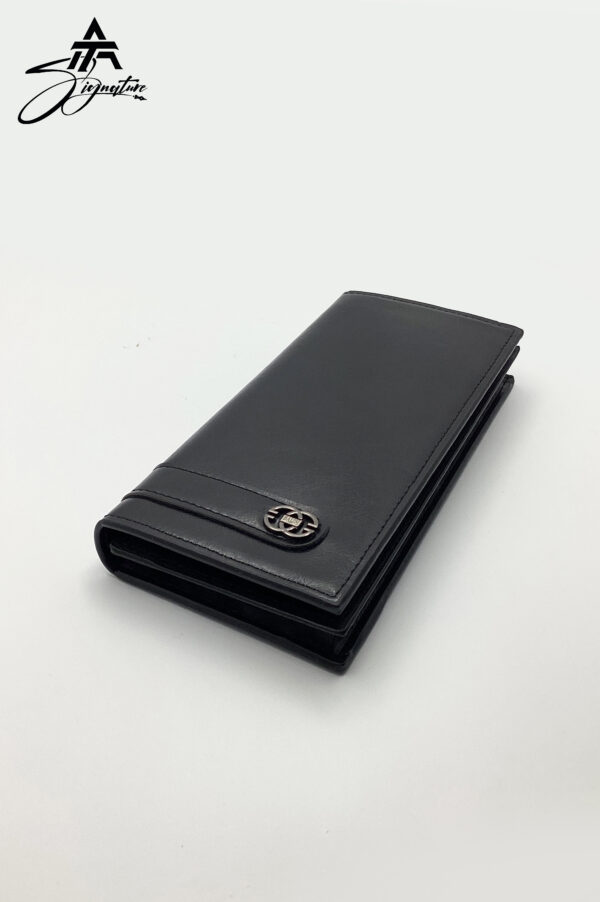 Balisi Luxe Gucci-Style Mobile & Card Leather Wallet – Black - Image 2